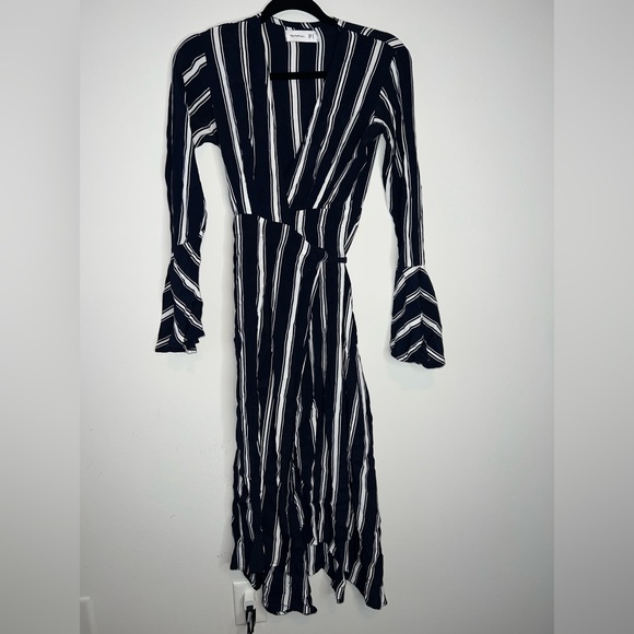 FAITHFUL Carioca Striped Wrap Dress - Picture 2 of 6